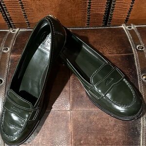Tory Burch Dark Green Loafers